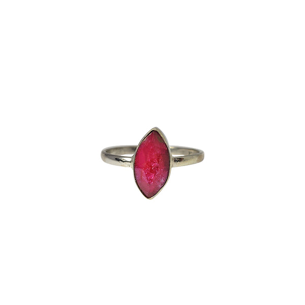 Ruby Stone Sterling Silver Ring