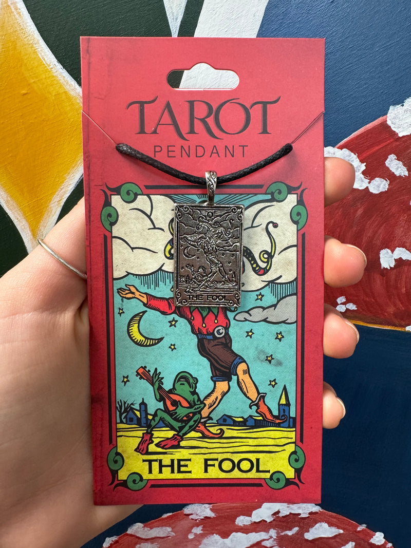 Tarot Necklace on a cotton cord: The Fool