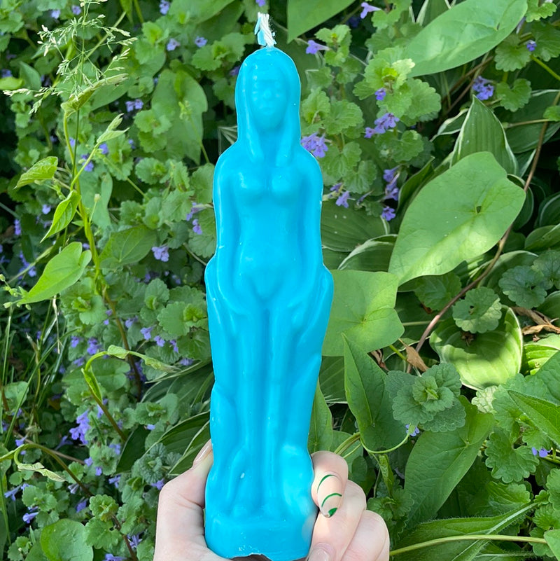 Blue Goddess Candle