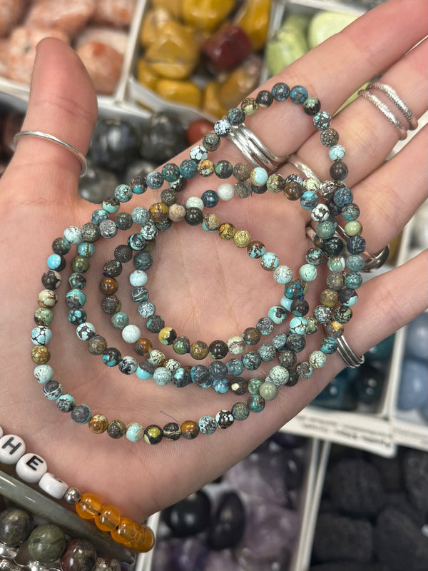 Turquoise Beaded Bracelet - 4mm