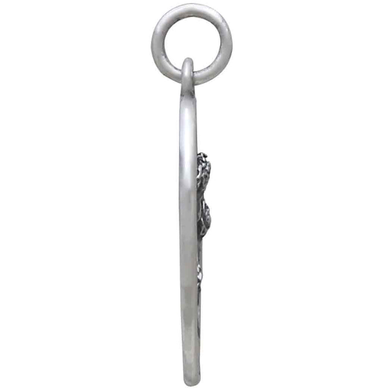 Silver Carnation Charm - January Birth Flower