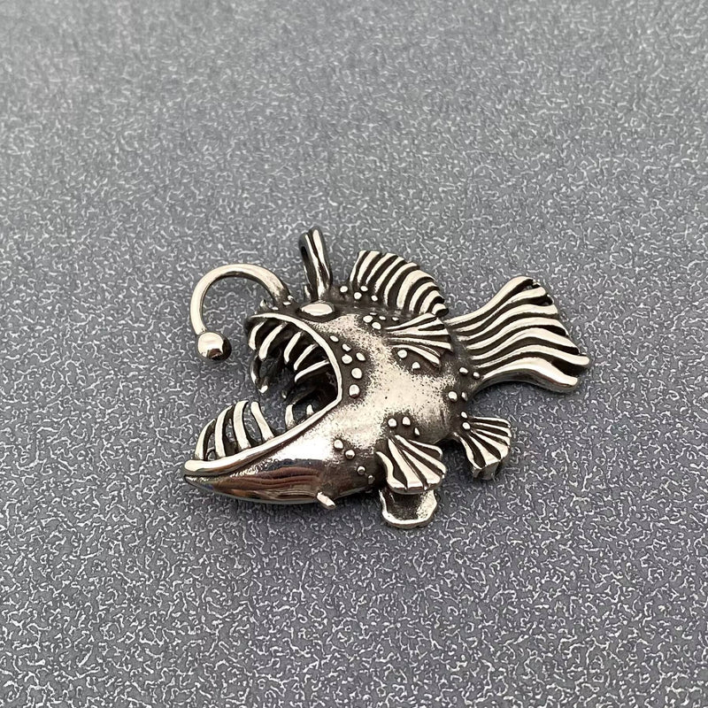 Stainless Steel Lantern Fish Pendant