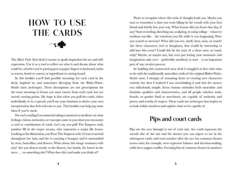 Black Violet Tarot by Heidi Phelps