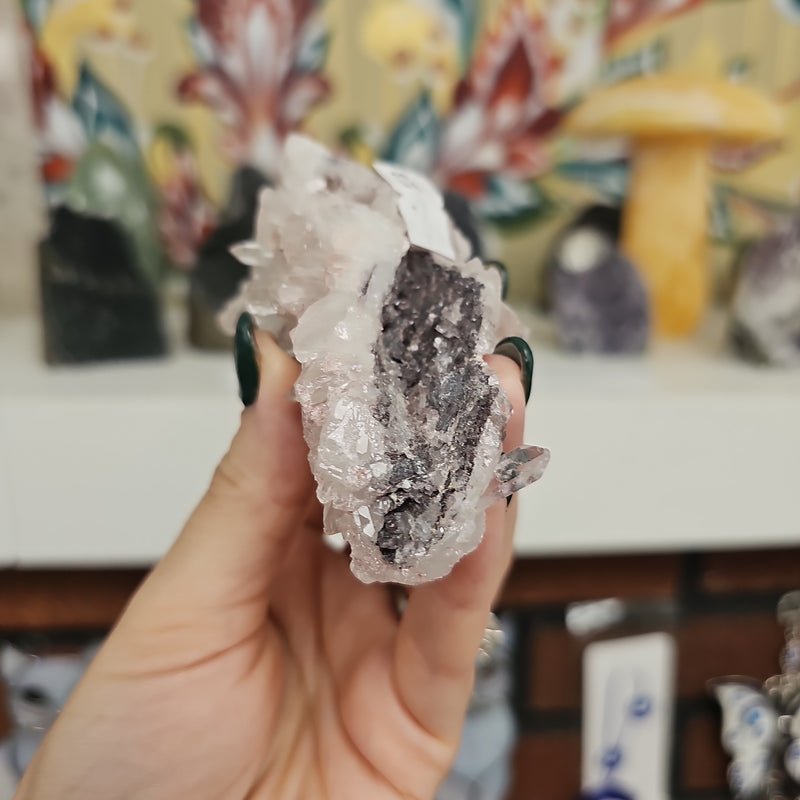Colombian Pink Lemurian Quartz Cluster