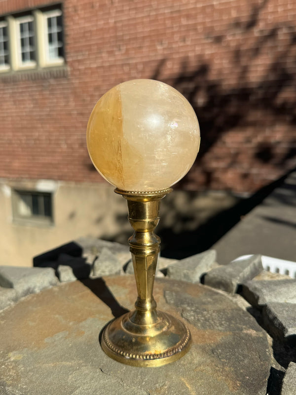 Optical Honey Calcite Sphere