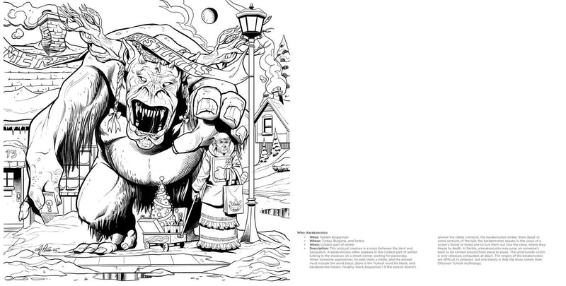 Creepy Krampus Coloring Book Illustrated by Andy Price