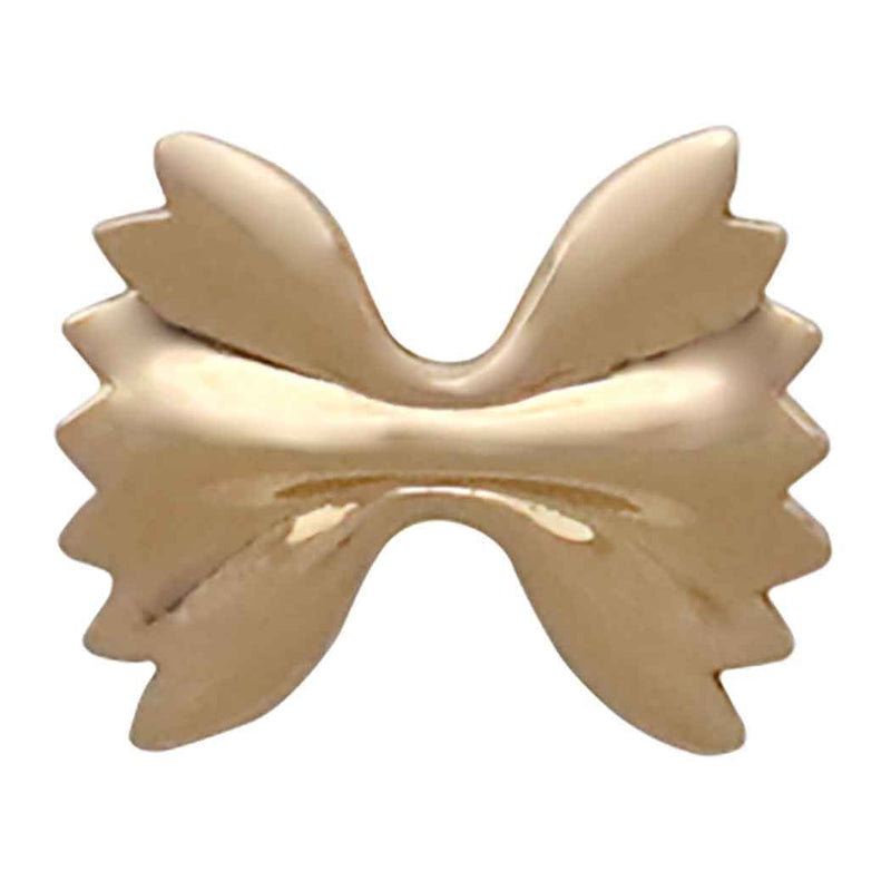 Bronze Bowtie Pasta Post Earrings