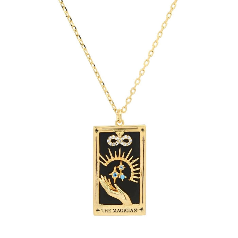 Tarot Card Necklace - Magician - 14K Gold stainless steel: Magician