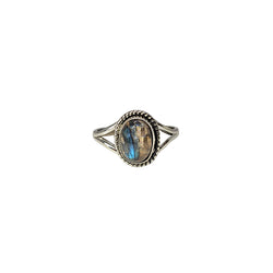 Labradorite Stone Sterling Silver Ring