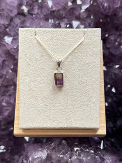 Faceted Natural Ametrine Sterling Silver Pendant - E