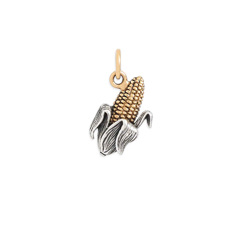 Mixed Metal Corn Cob Charm