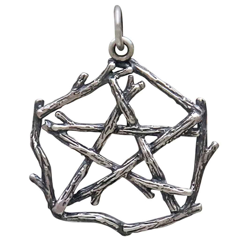 Sterling Silver Pentagram Branch Charm