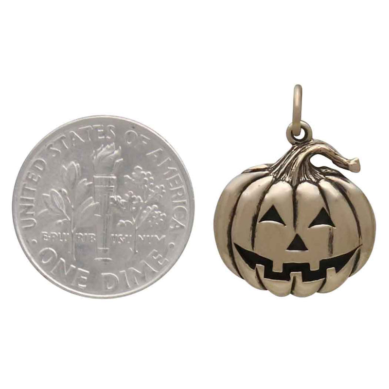Bronze Jack o Lantern Charm