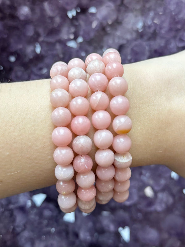 Pink Opal Bracelet - 8mm