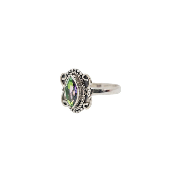 Mystic Stone Sterling Silver Ring