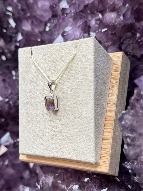 Faceted Natural Ametrine Sterling Silver Pendant - B