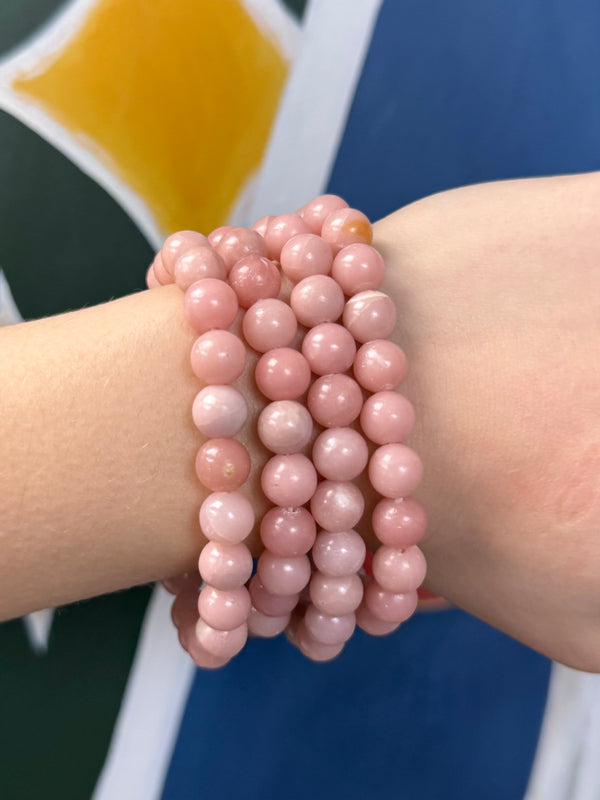 Pink Opal Bracelet - 8mm