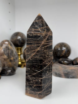 Black Moonstone Crystal Tower