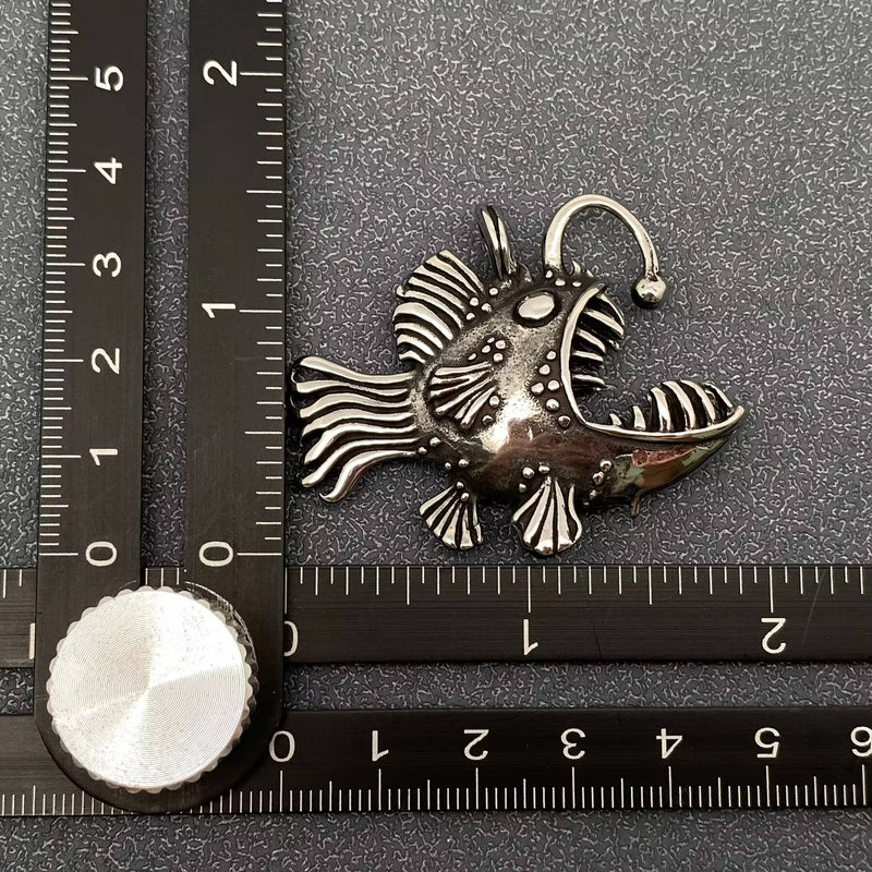 Stainless Steel Lantern Fish Pendant