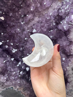 Selenite Moon Bowl