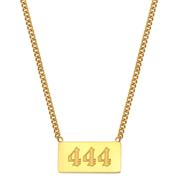 Angel Number Talisman Layering Necklace: 444