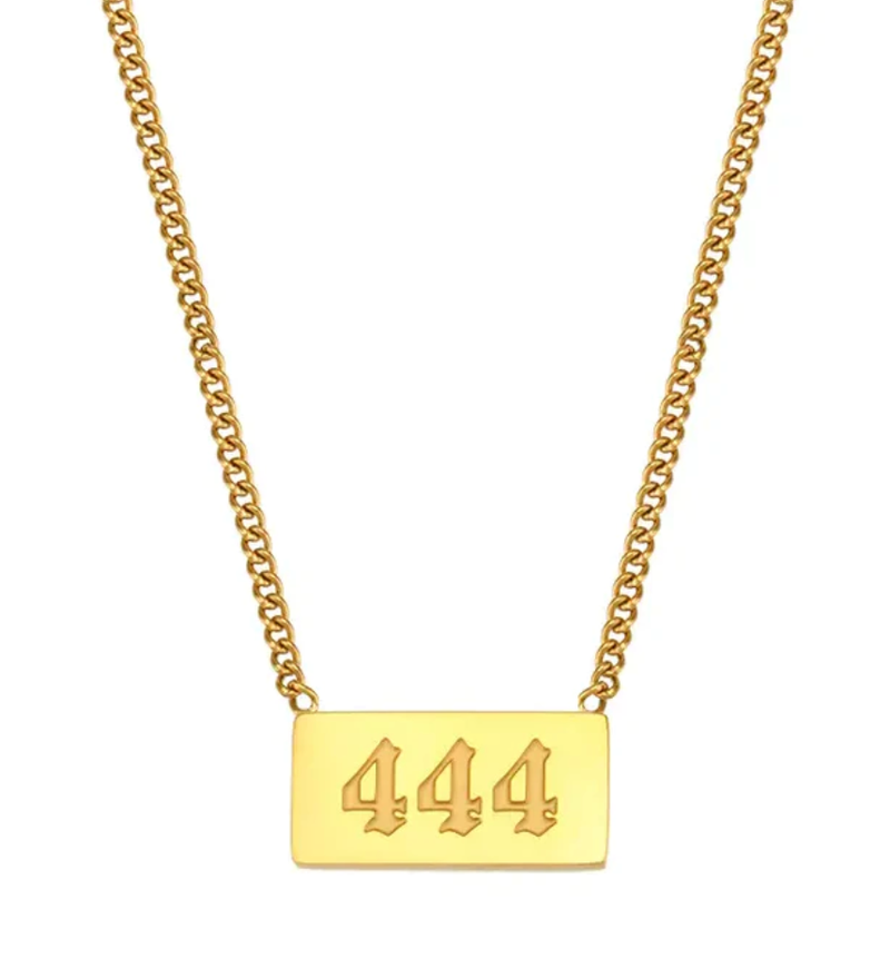 Angel Number Talisman Layering Necklace: 444