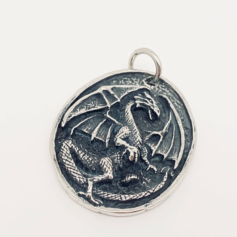 Stainless Steel Flying Dragon Pendant