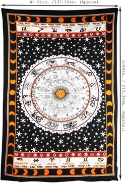 Zodiac Astrology Tapestry Altar Cloth