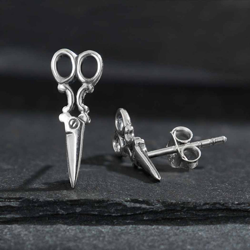 Sterling Silver Scissor Post Earrings