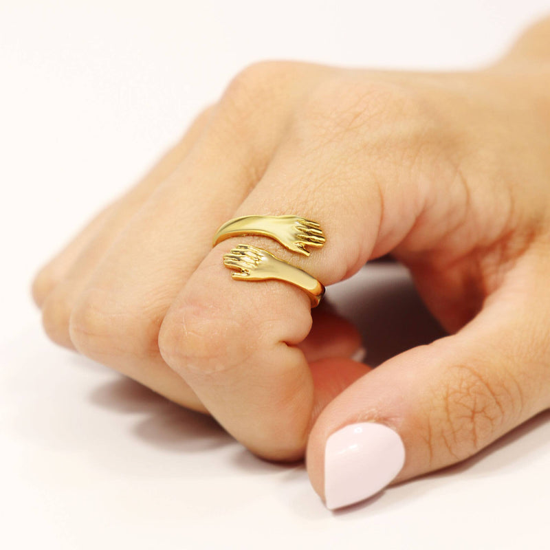 18K Plated Gold Hug Ring