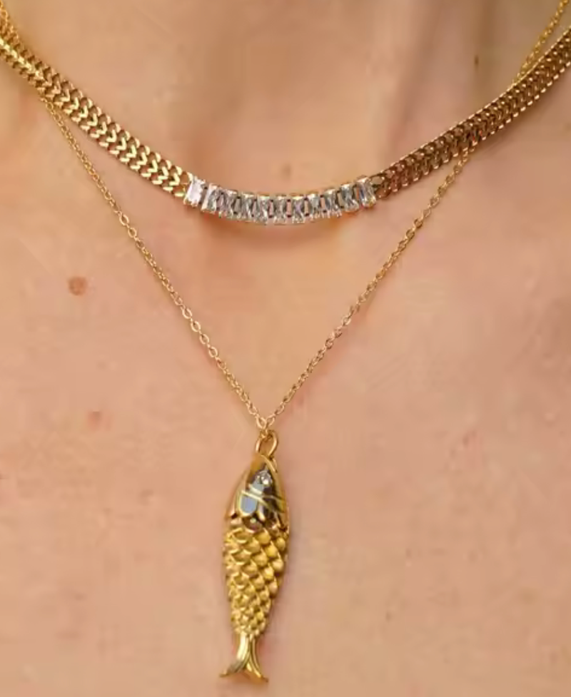 The Big Catch- Lucky Fish Pendant Necklace