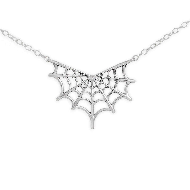 Sterling Silver Spiderweb Festoon Necklace