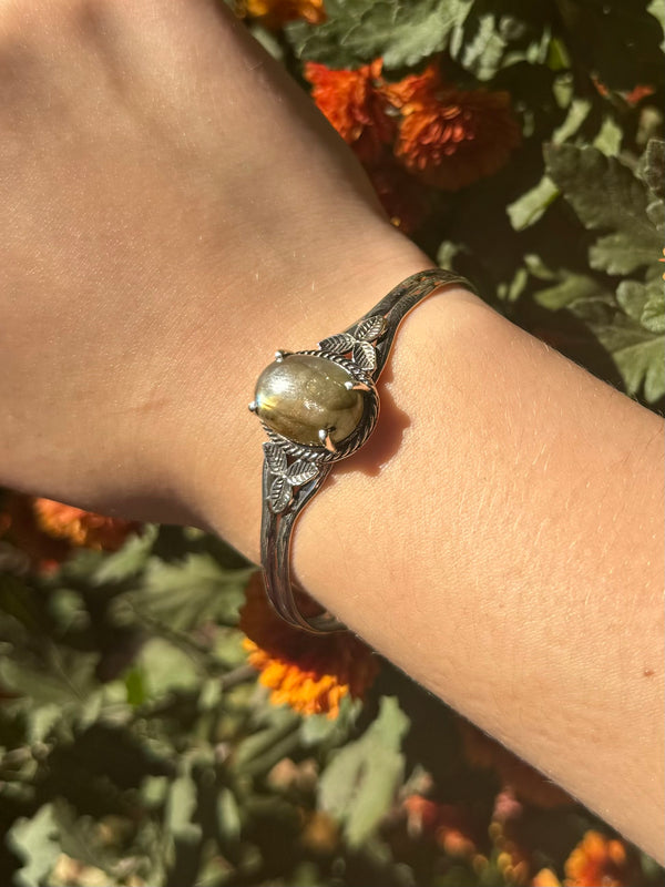 Sterling Silver Labradorite Cuff Bracelet