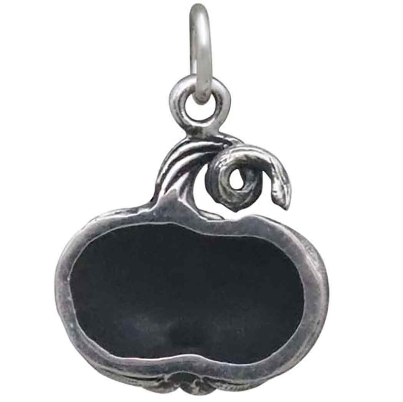 Sterling Silver Dimensional Pumpkin Charm