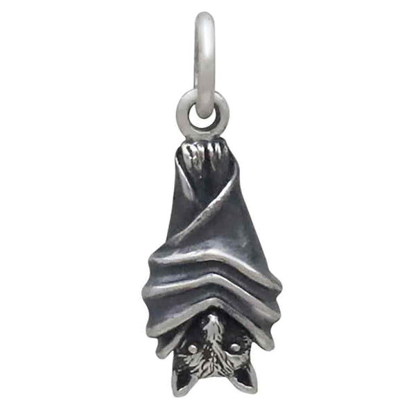 Sterling Silver Small Hanging Bat Charm