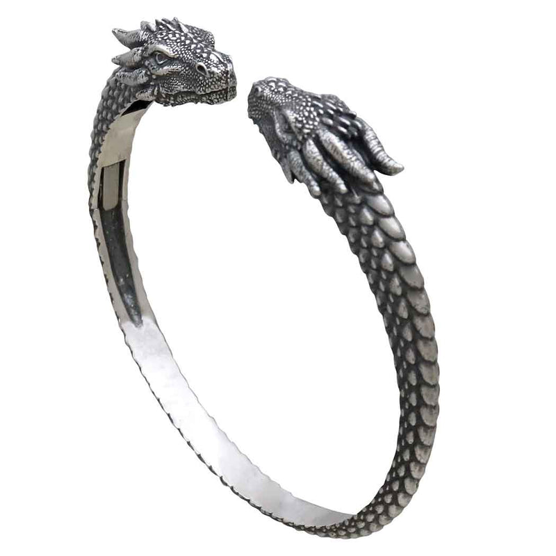Sterling Silver Dragon Cuff Bracelet
