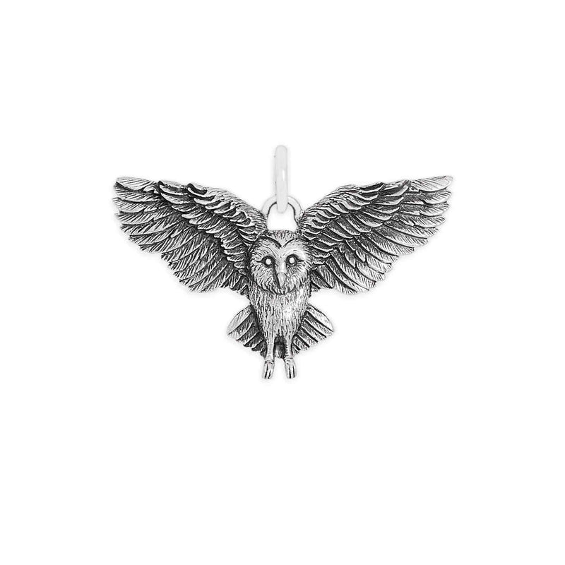 Sterling Silver Flying Owl Charm