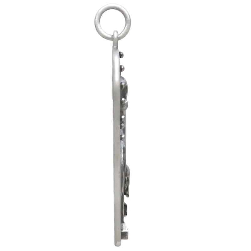 Sterling Silver Ghost in Graveyard Charm