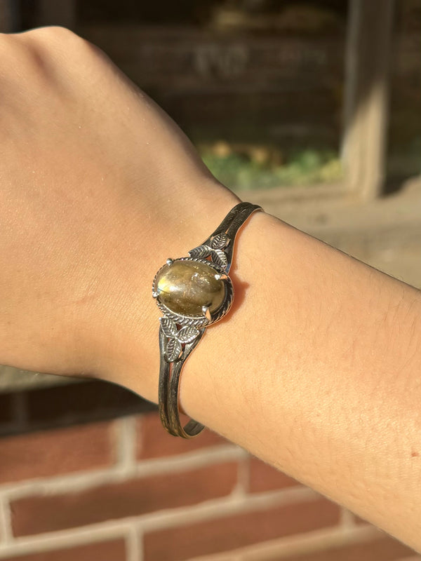 Sterling Silver Labradorite Cuff Bracelet