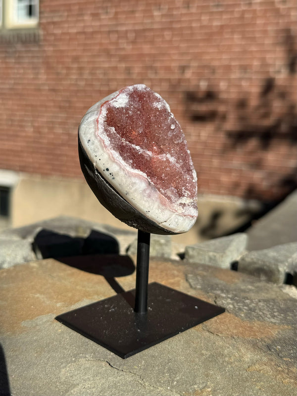 Natural Rainbow Amethyst on Stand