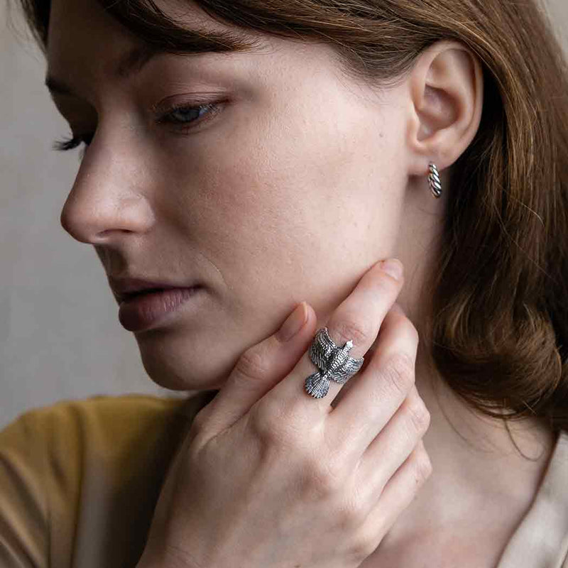 Sterling Silver Eagle Ring