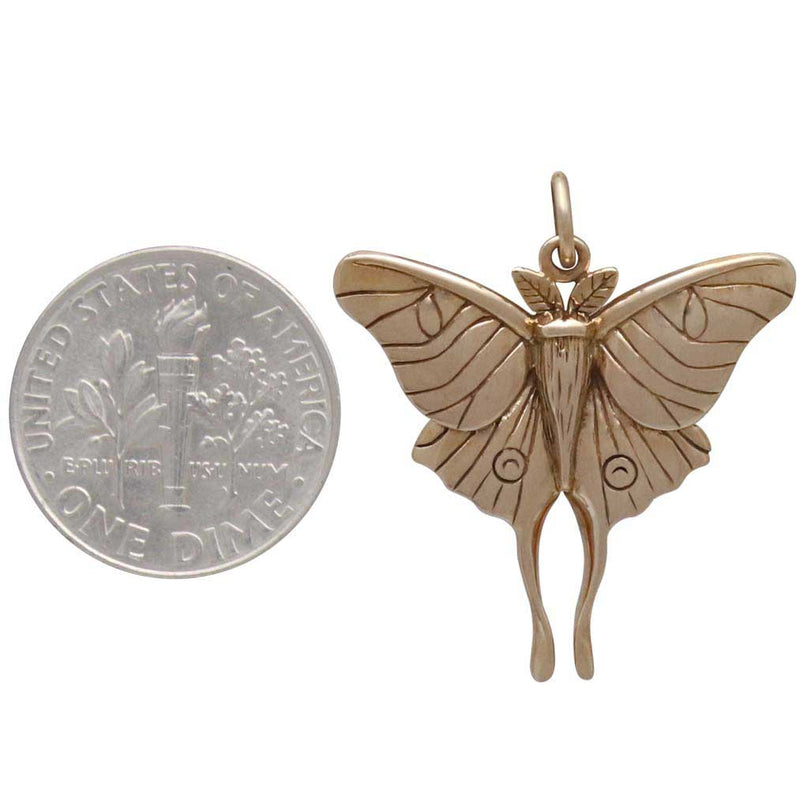 Bronze Luna Moth Pendant
