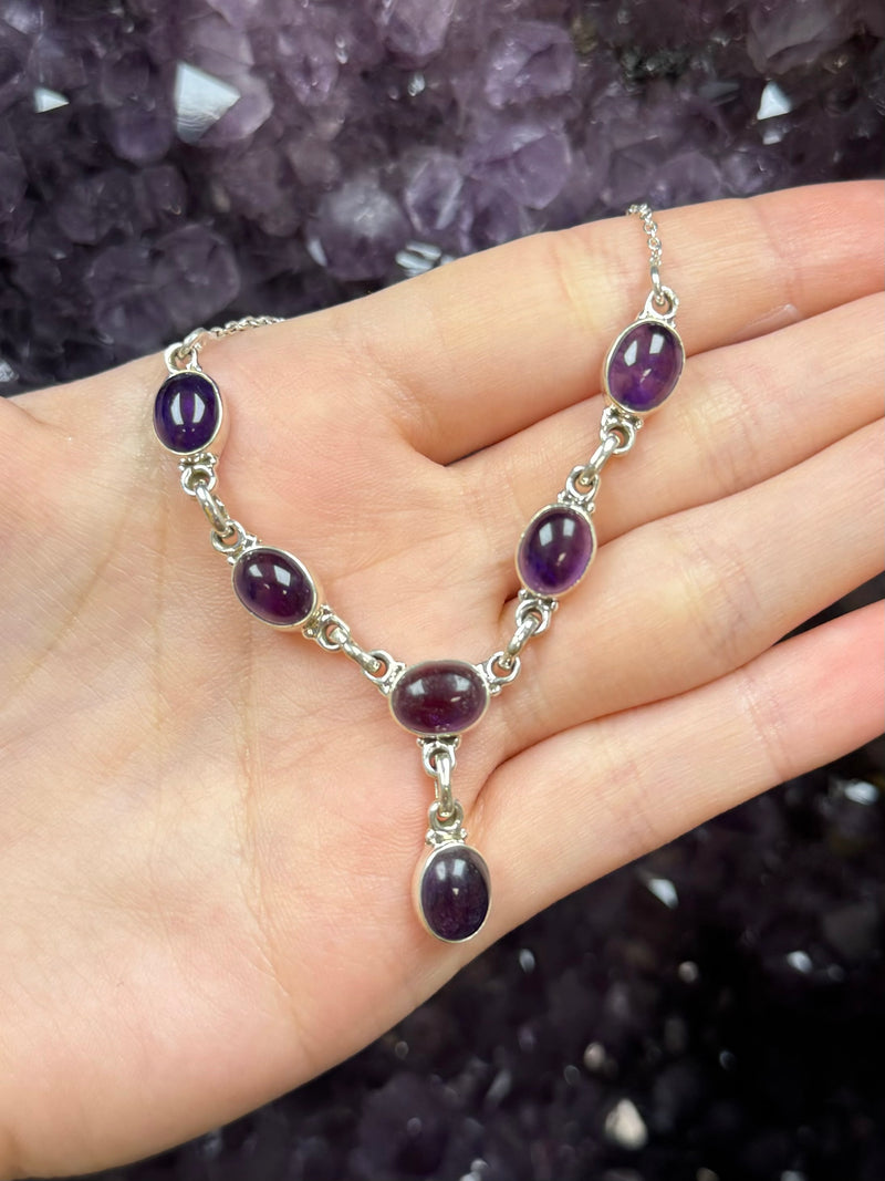 Amethyst Sterling Silver Necklace