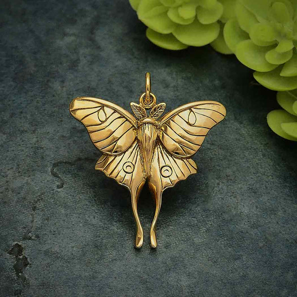 Bronze Luna Moth Pendant
