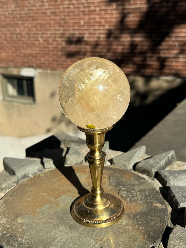 Optical Honey Calcite Sphere