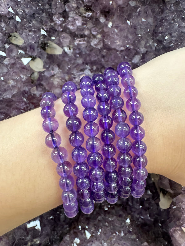 Amethyst Bracelet - 6mm