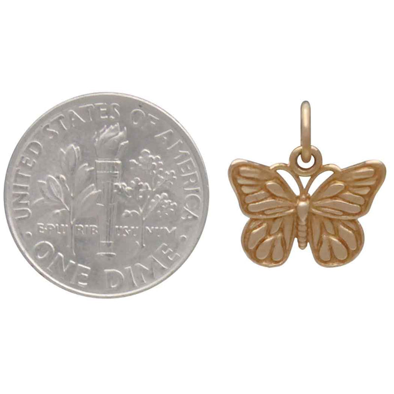 Bronze Monarch Butterfly Charm