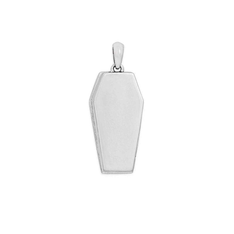 Sterling Silver Coffin Locket Charm