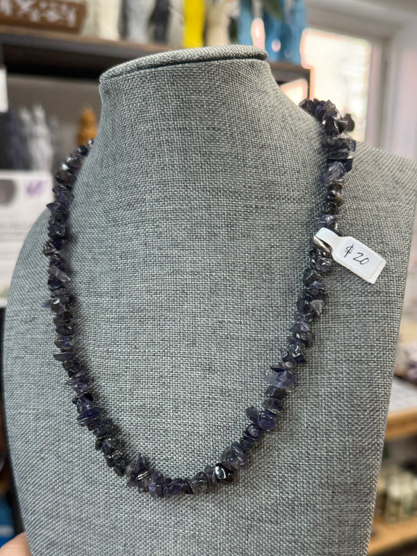 Iolite Chip Necklace