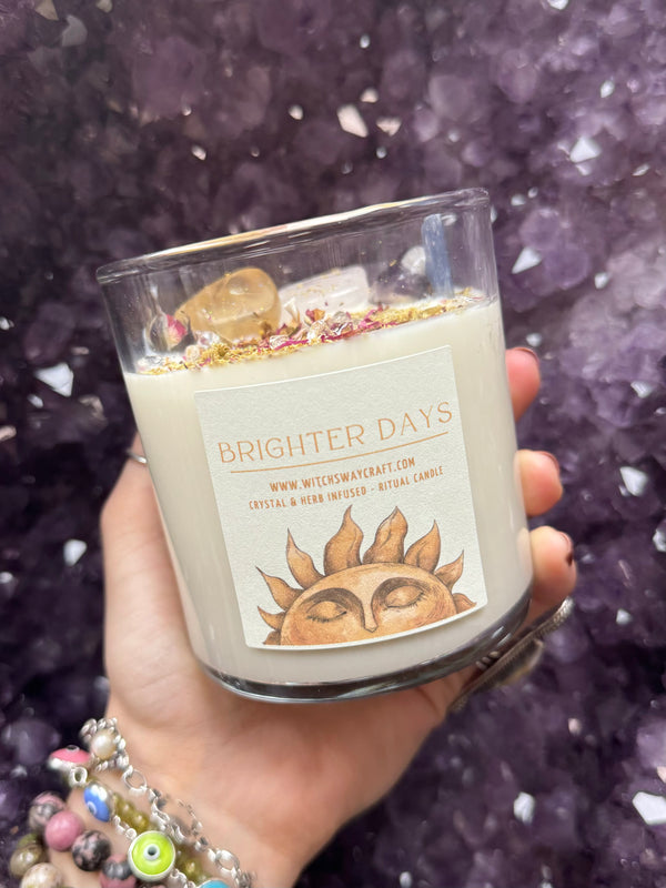 Brighter Days Spell Candle w/lid